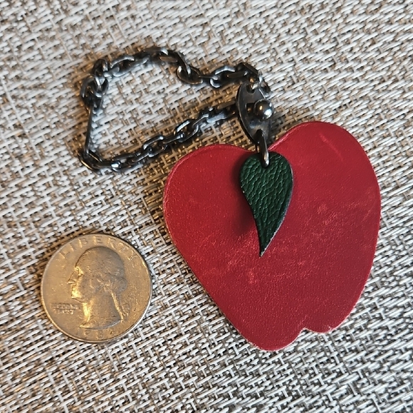 Hermes Leather Apple Bag Charm - Picture 7 of 7